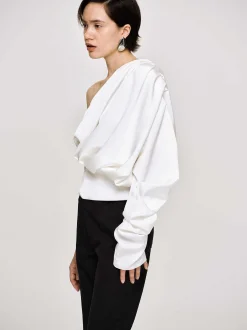 Frauen Source Unknown Oberteile<One-Shoulder-Bluse, Weis