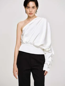 Frauen Source Unknown Oberteile<One-Shoulder-Bluse, Weis