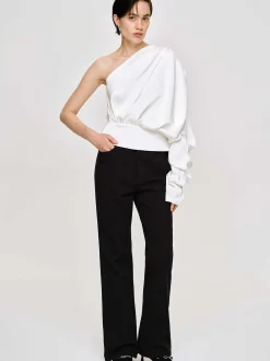 Frauen Source Unknown Kleidung<One-Shoulder-Bluse, Weis