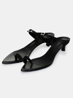 Frauen Source Unknown Schuhe & Taschen<Pisa Toe Ring Strass Pantoletten, Schwarz