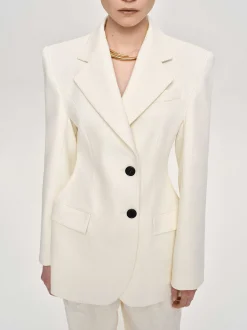 Frauen Source Unknown Kleidung<Poldo Sanduhr-Blazer, Creme