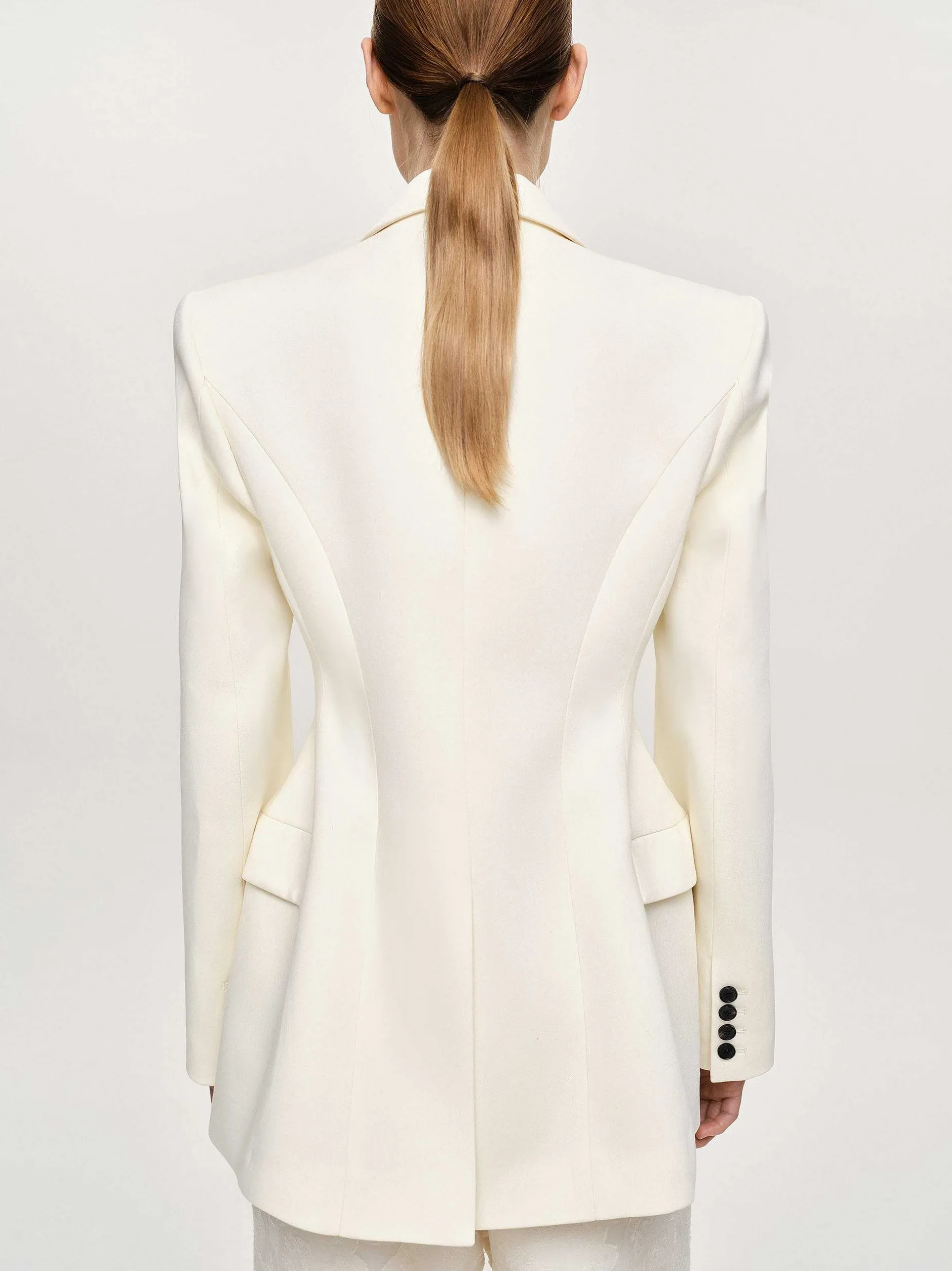 Frauen Source Unknown Kleidung<Poldo Sanduhr-Blazer, Creme