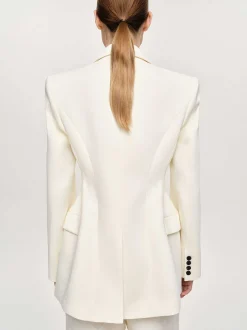 Frauen Source Unknown Oberbekleidung<Poldo Sanduhr-Blazer, Creme