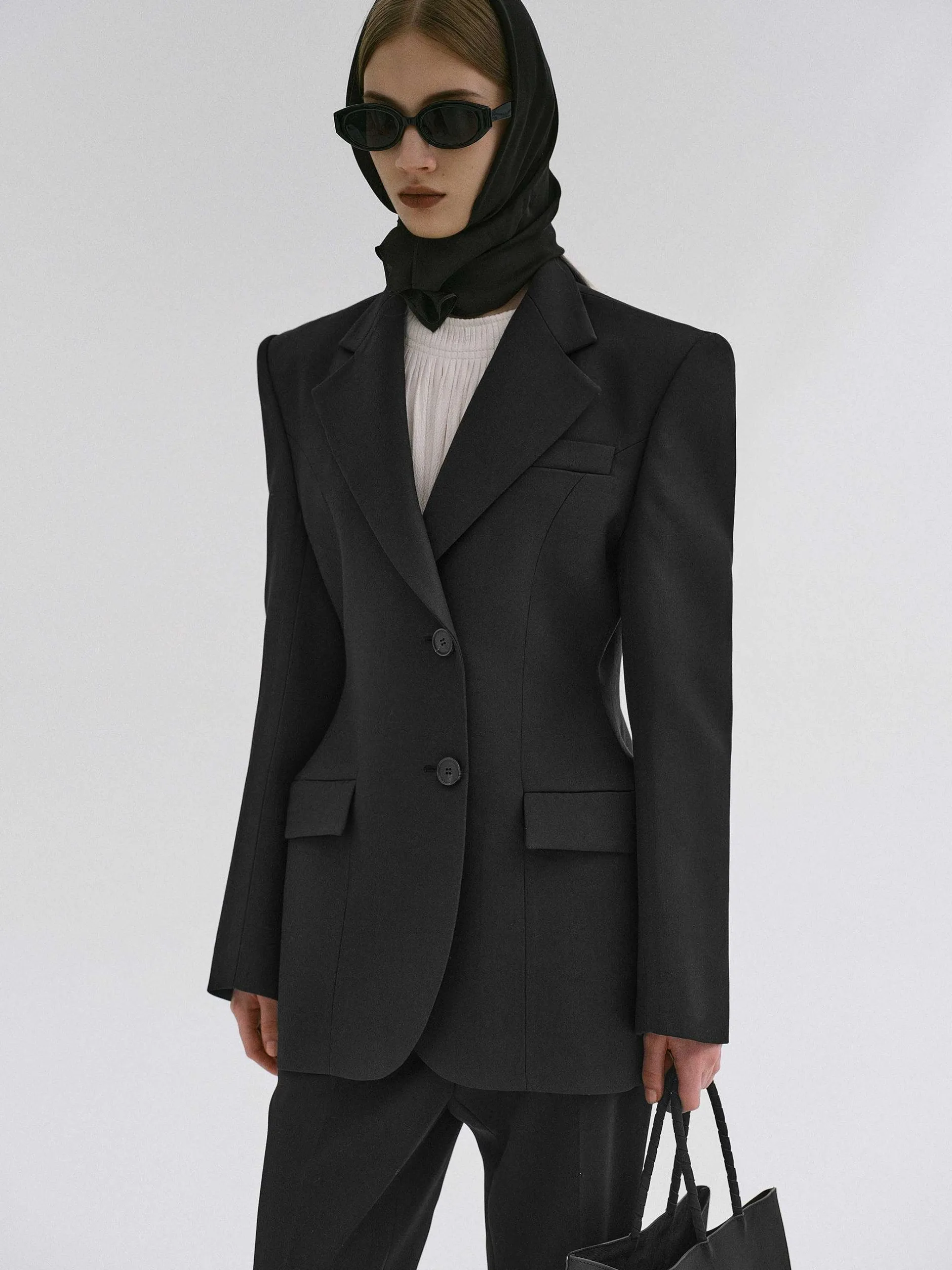 Frauen Source Unknown Oberbekleidung<Poldo Sanduhr-Blazer, Schwarz