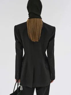 Frauen Source Unknown Oberbekleidung<Poldo Sanduhr-Blazer, Schwarz
