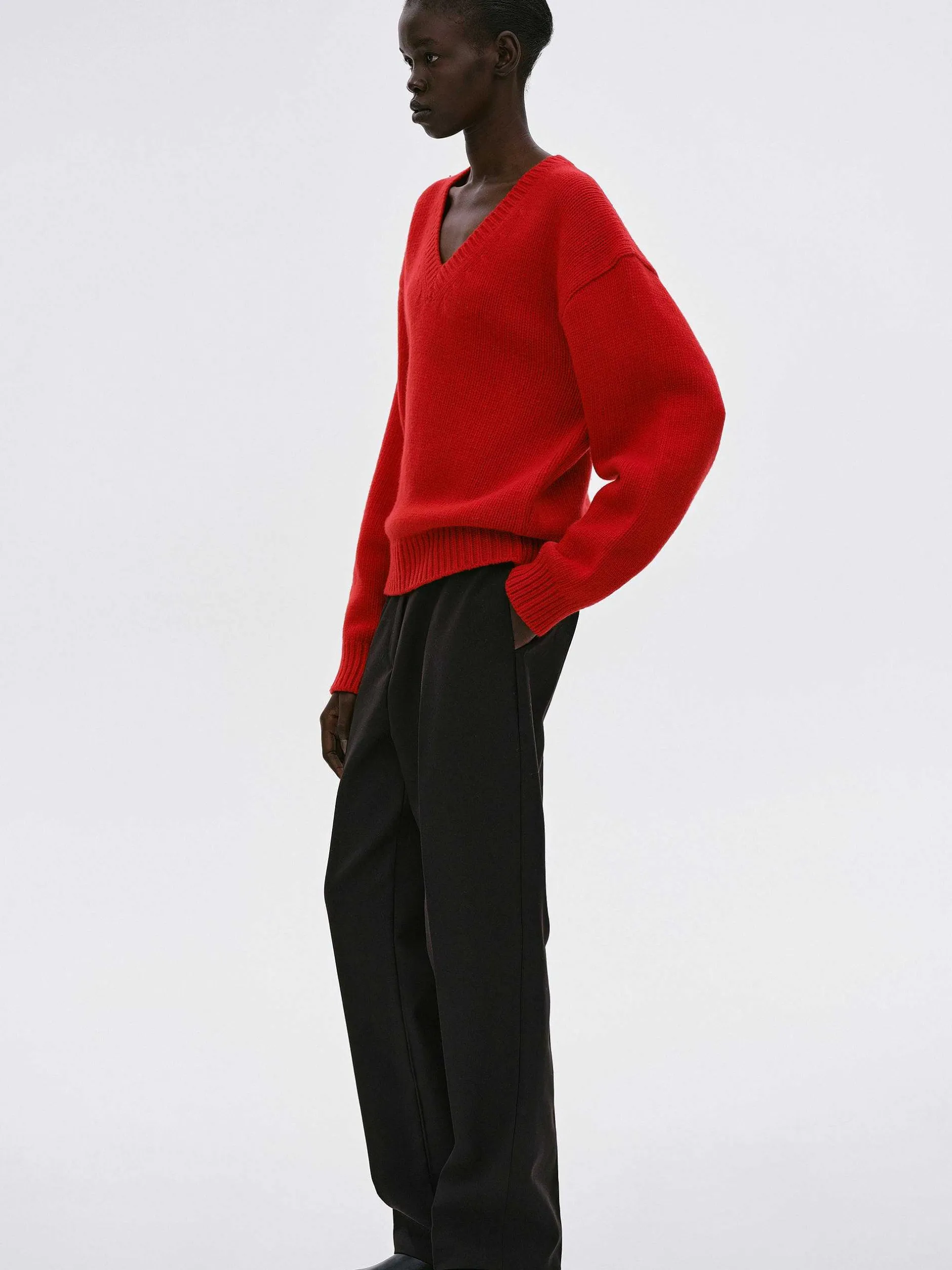 Frauen Source Unknown Strickwaren<Pullover Aus Extrafeiner Wolle, Rot
