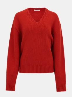 Frauen Source Unknown Strickwaren<Pullover Aus Extrafeiner Wolle, Rot