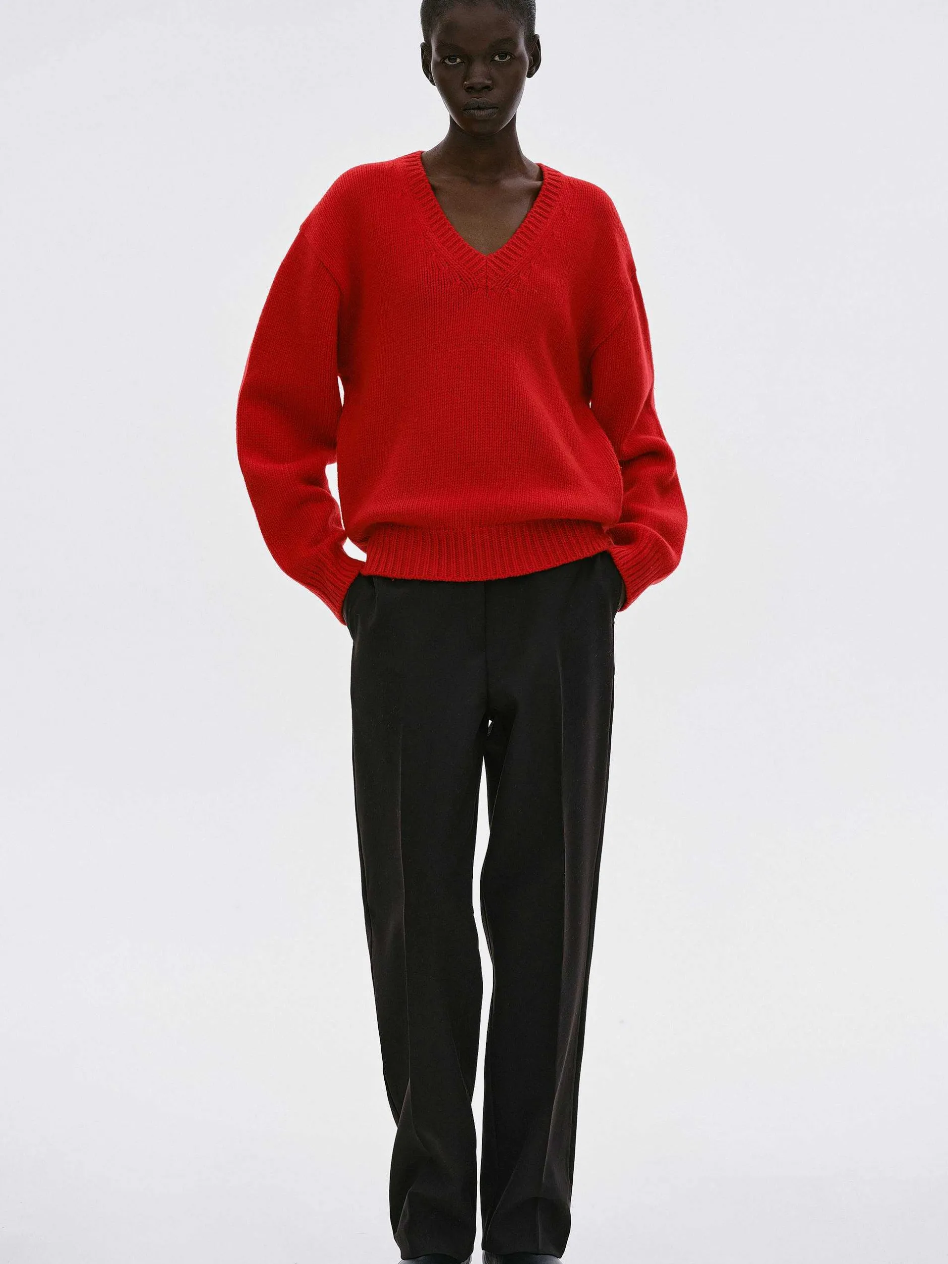 Frauen Source Unknown Kleidung<Pullover Aus Extrafeiner Wolle, Rot