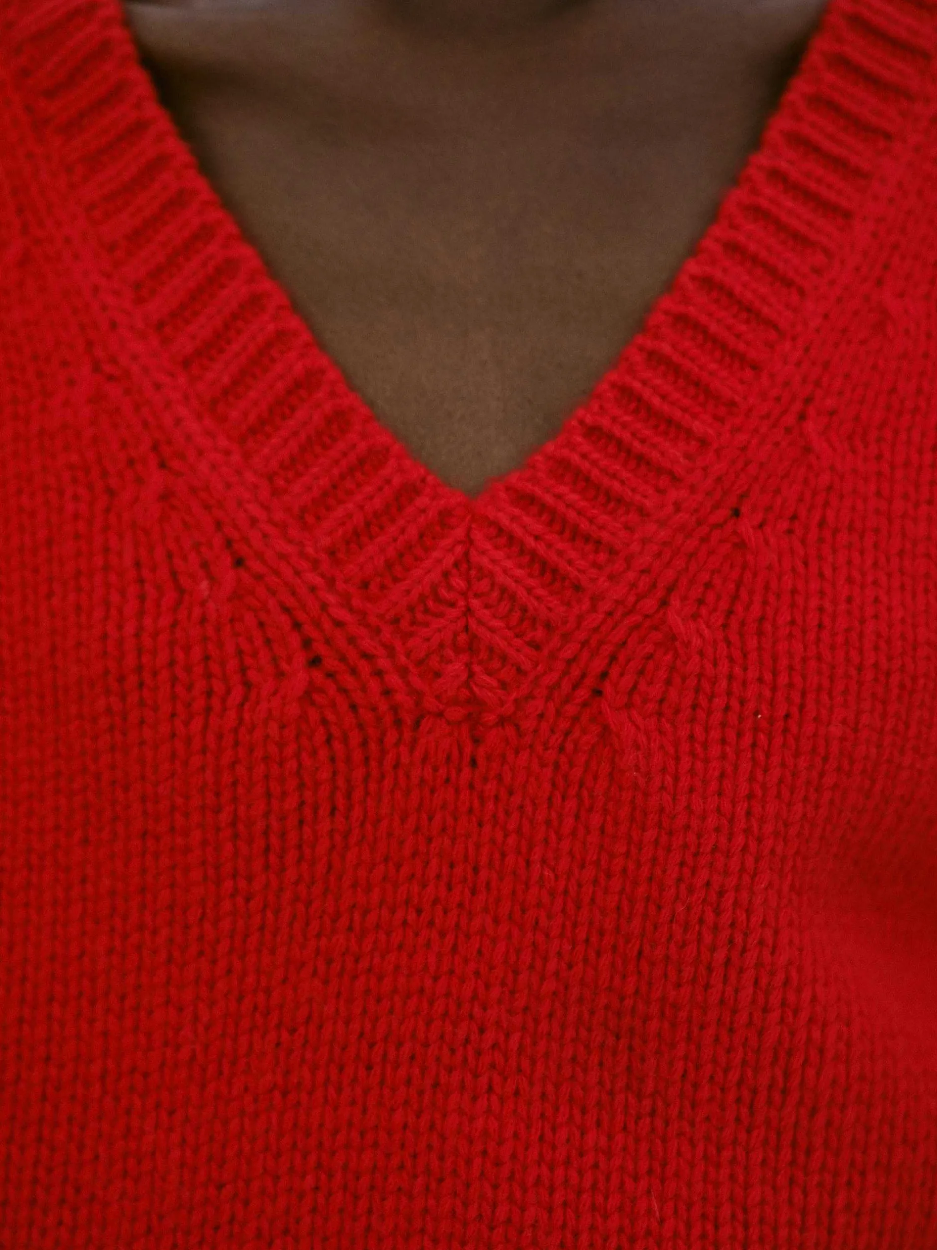 Frauen Source Unknown Kleidung<Pullover Aus Extrafeiner Wolle, Rot