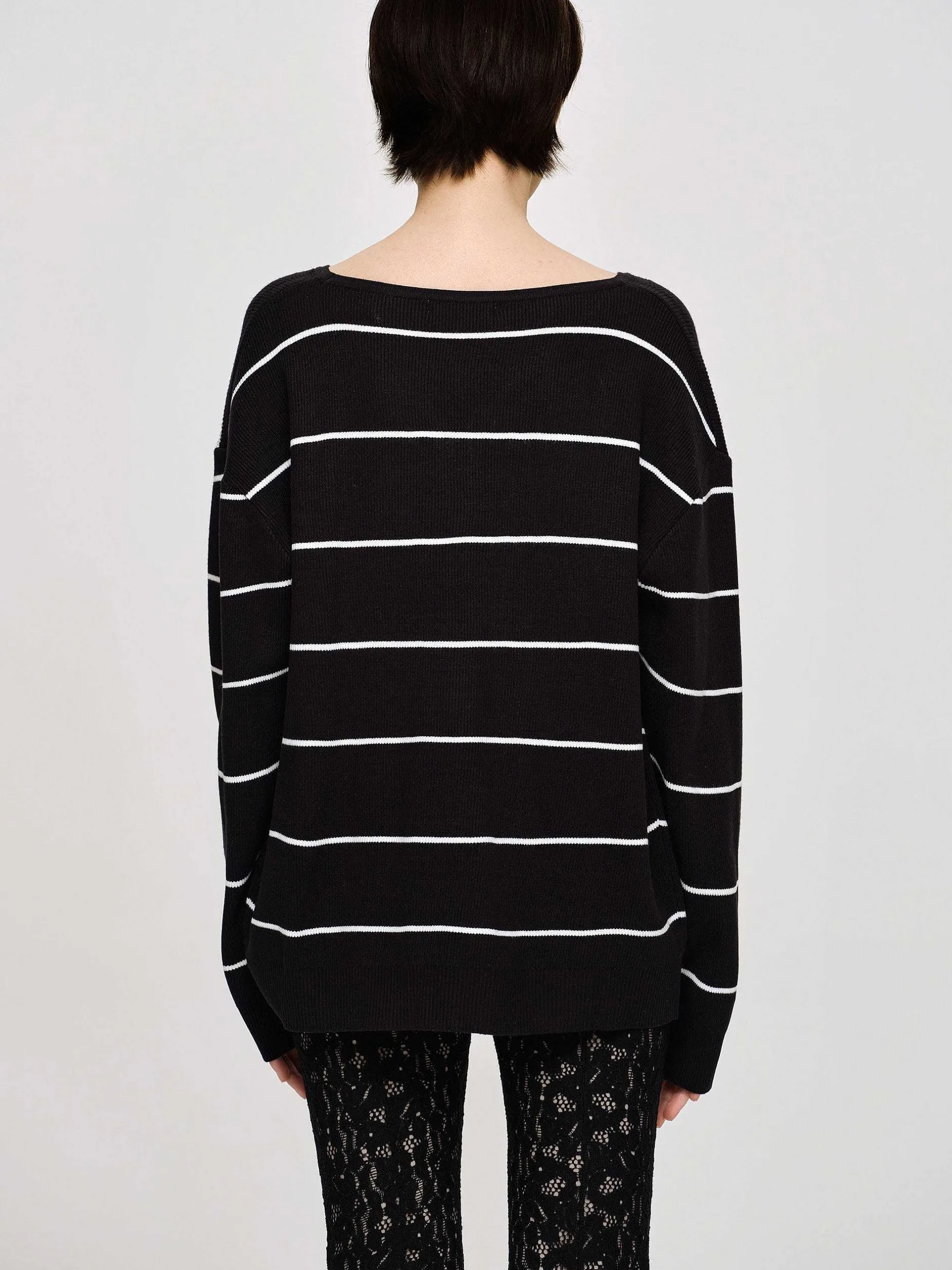 Frauen Source Unknown Kleidung<Pullover Mit Tiefem V-Ausschnitt, Schwarz