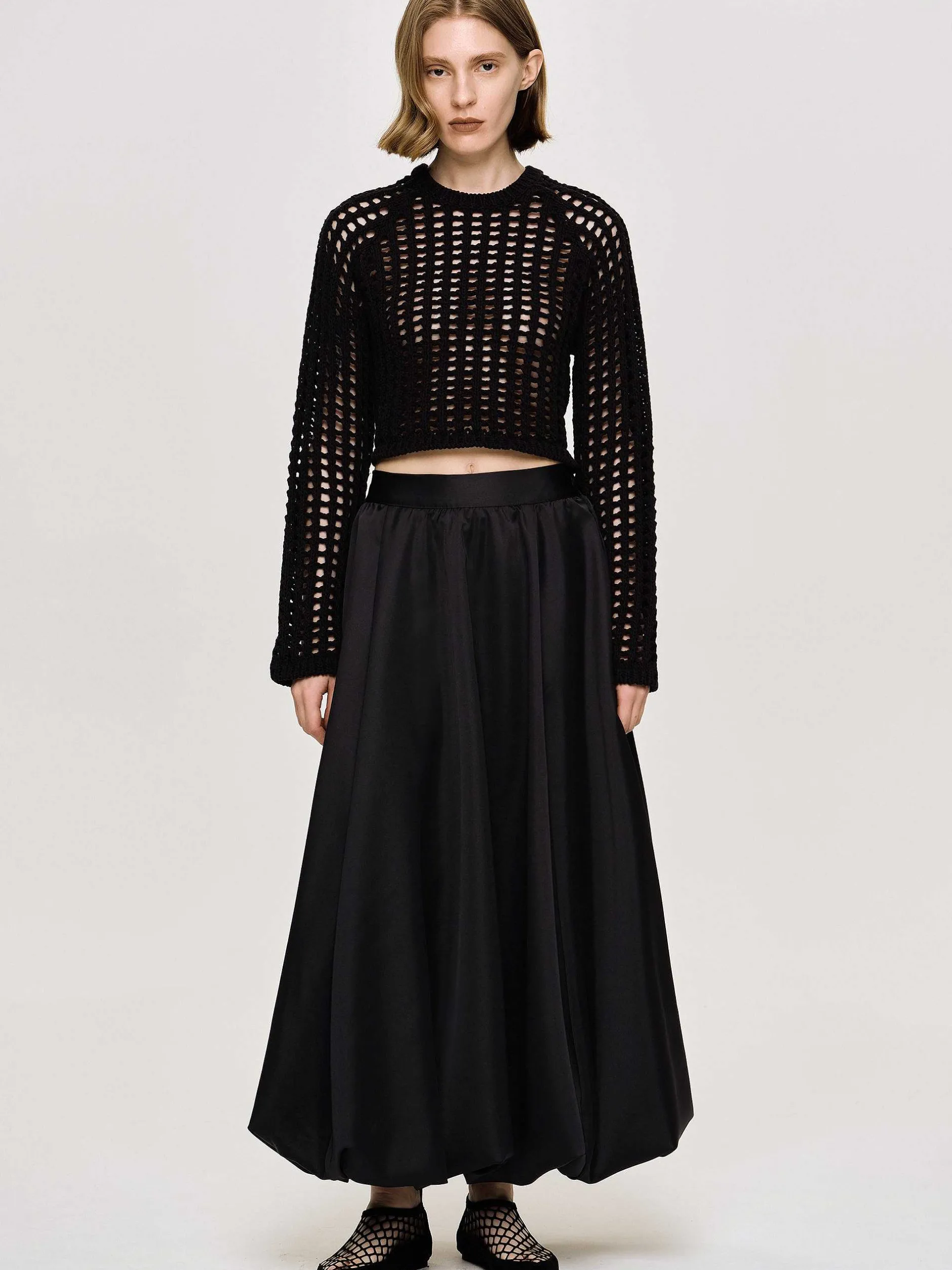 Frauen Source Unknown Kleidung<Reef Net Strickoberteil, Schwarz