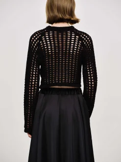 Frauen Source Unknown Kleidung<Reef Net Strickoberteil, Schwarz