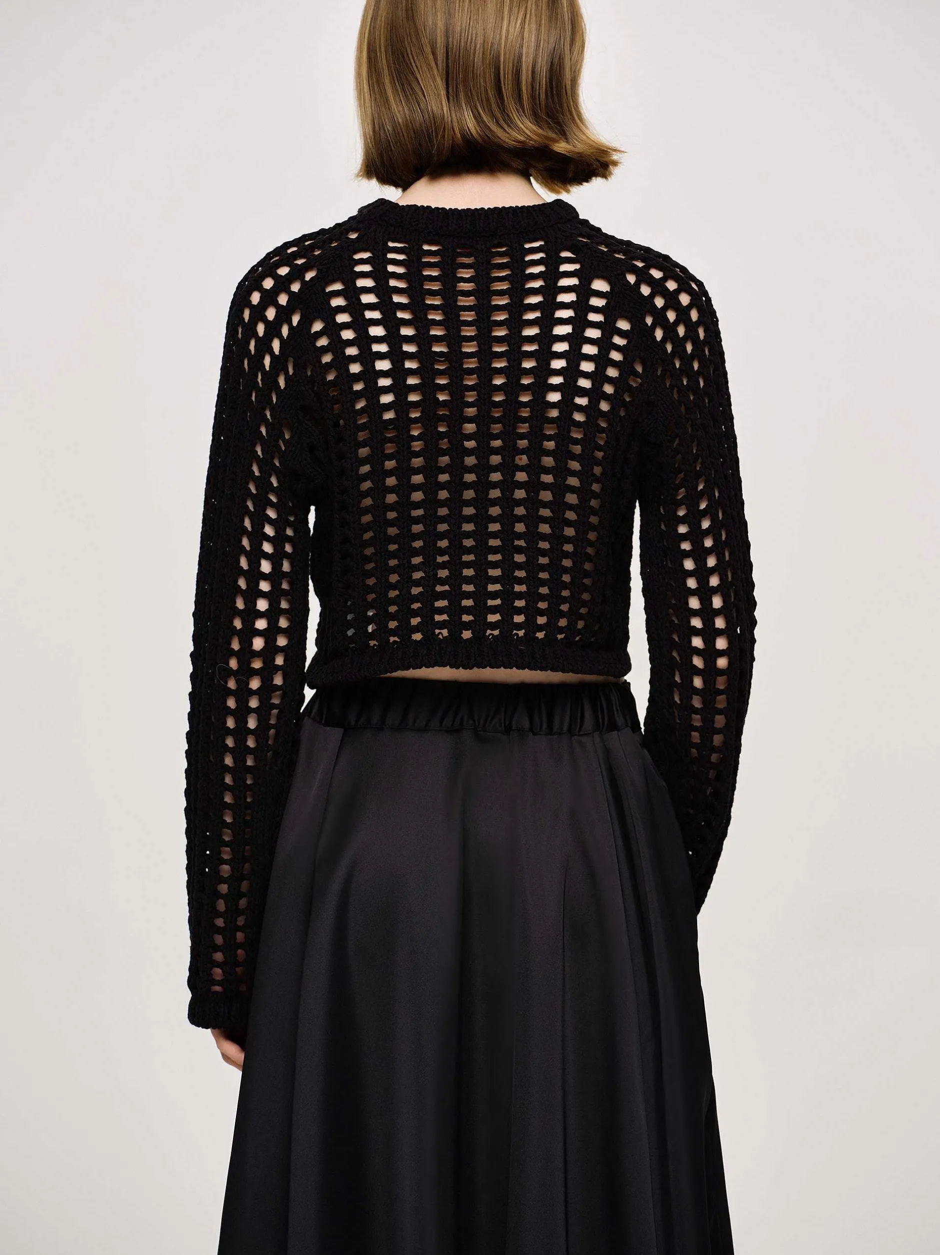 Frauen Source Unknown Strickwaren<Reef Net Strickoberteil, Schwarz