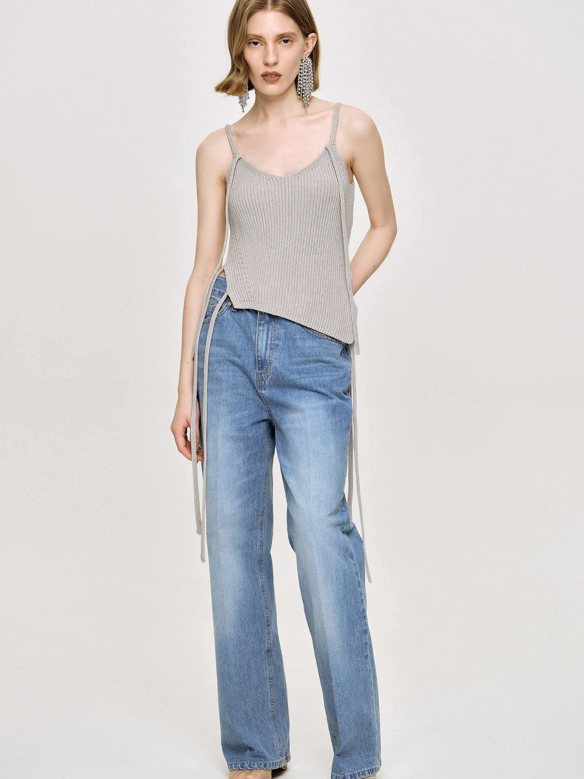 Frauen Source Unknown Kleidung<Relaxed Straight Jeans, Mittlere Waschung