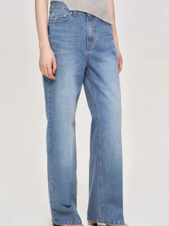 Frauen Source Unknown Kleidung<Relaxed Straight Jeans, Mittlere Waschung