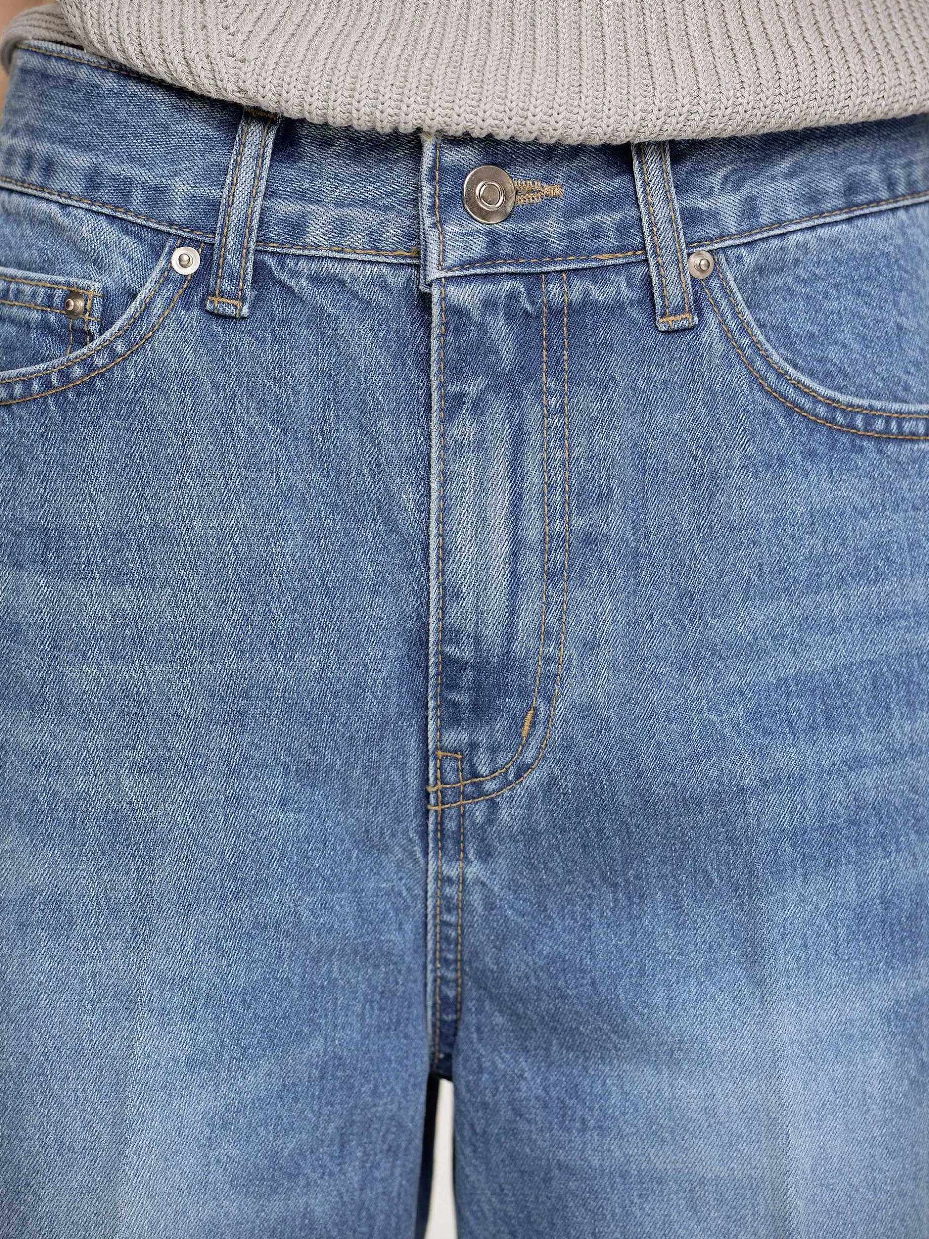 Frauen Source Unknown Kleidung<Relaxed Straight Jeans, Mittlere Waschung