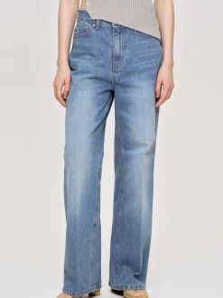 Frauen Source Unknown Kleidung<Relaxed Straight Jeans, Mittlere Waschung