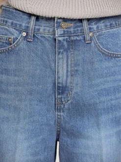 Frauen Source Unknown Denim<Relaxed Straight Jeans, Mittlere Waschung