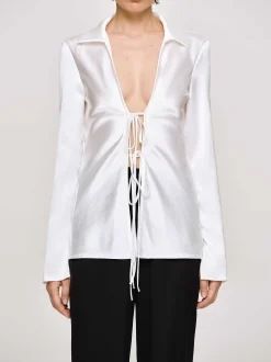 Frauen Source Unknown Kleidung<Reyna Satinbluse, Perle