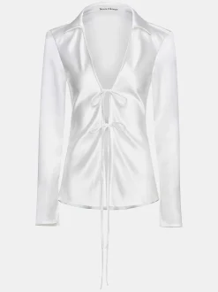 Frauen Source Unknown Kleidung<Reyna Satinbluse, Perle