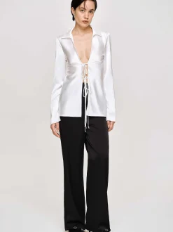 Frauen Source Unknown Kleidung<Reyna Satinbluse, Perle