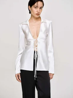 Frauen Source Unknown Kleidung<Reyna Satinbluse, Perle
