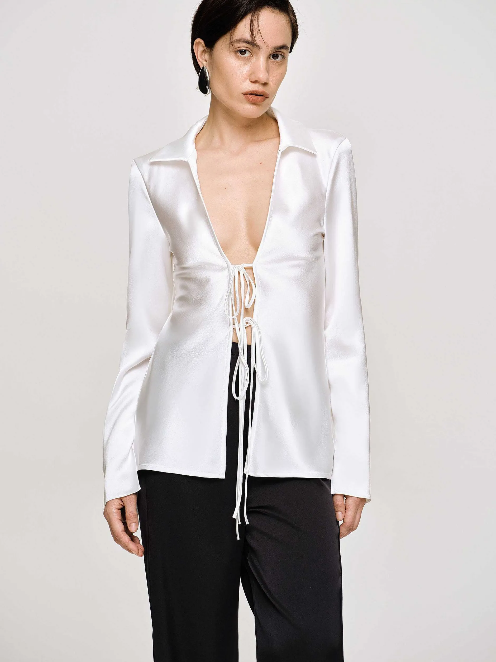 Frauen Source Unknown Kleidung<Reyna Satinbluse, Perle