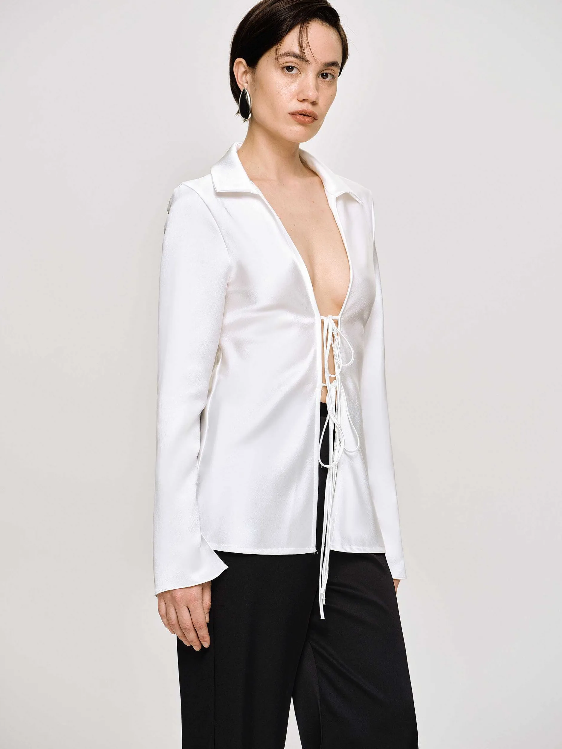 Frauen Source Unknown Oberteile<Reyna Satinbluse, Perle
