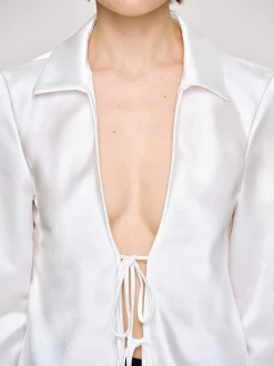 Frauen Source Unknown Oberteile<Reyna Satinbluse, Perle
