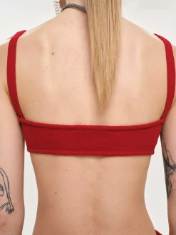 Frauen Source Unknown Strickwaren<Rippstrick-Bh, Rot