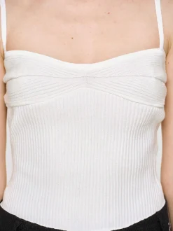 Frauen Source Unknown Kleidung<Rippstrick-Unterhemd, Weis