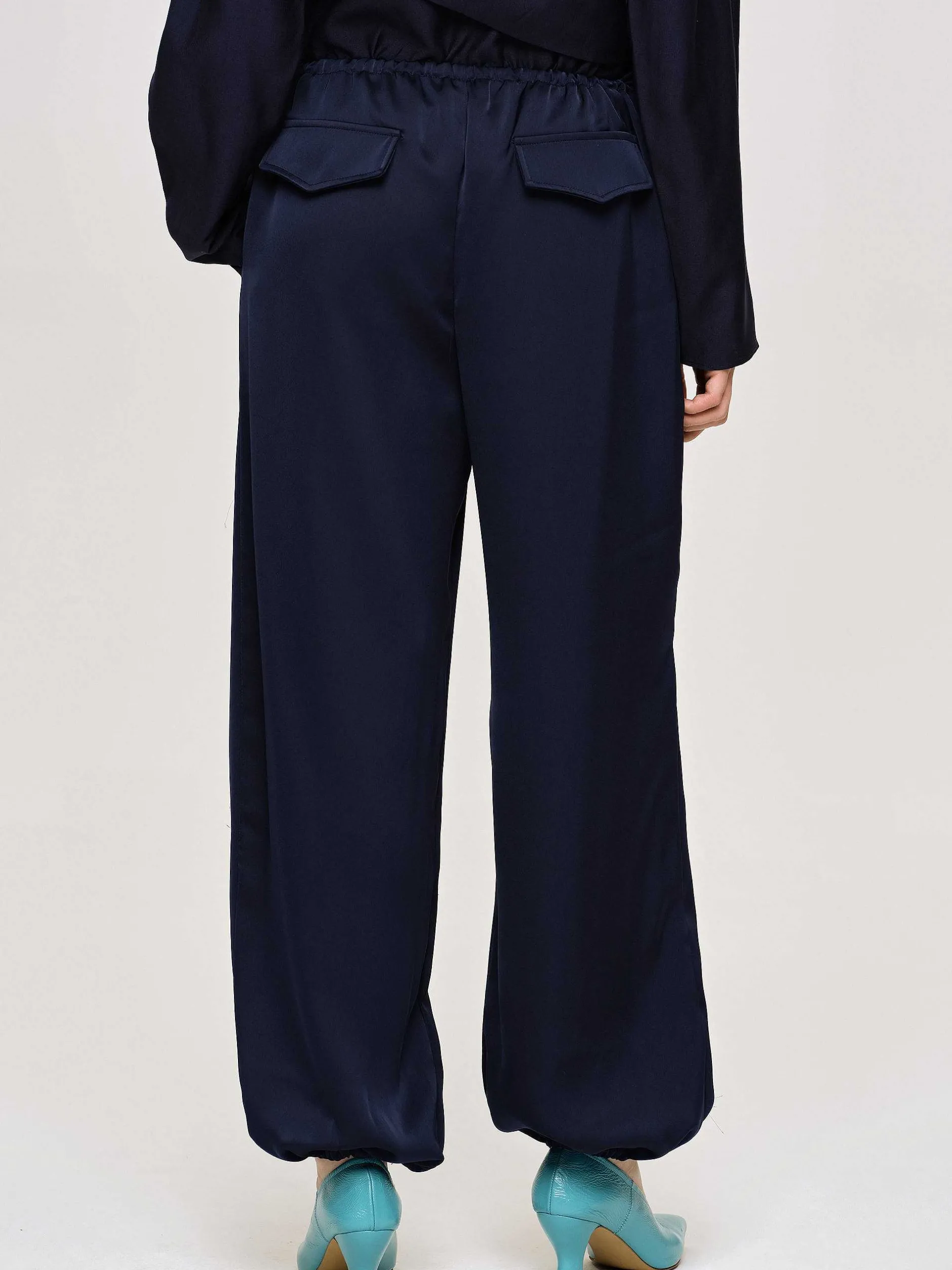 Frauen Source Unknown Kleidung<Satin-Jogginghose, Marineblau