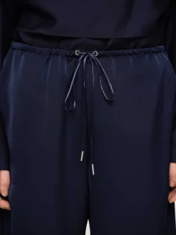 Frauen Source Unknown Kleidung<Satin-Jogginghose, Marineblau