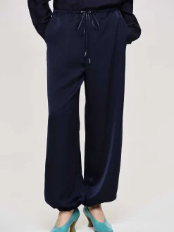 Frauen Source Unknown Unterteile<Satin-Jogginghose, Marineblau