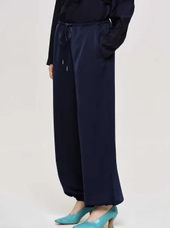 Frauen Source Unknown Unterteile<Satin-Jogginghose, Marineblau