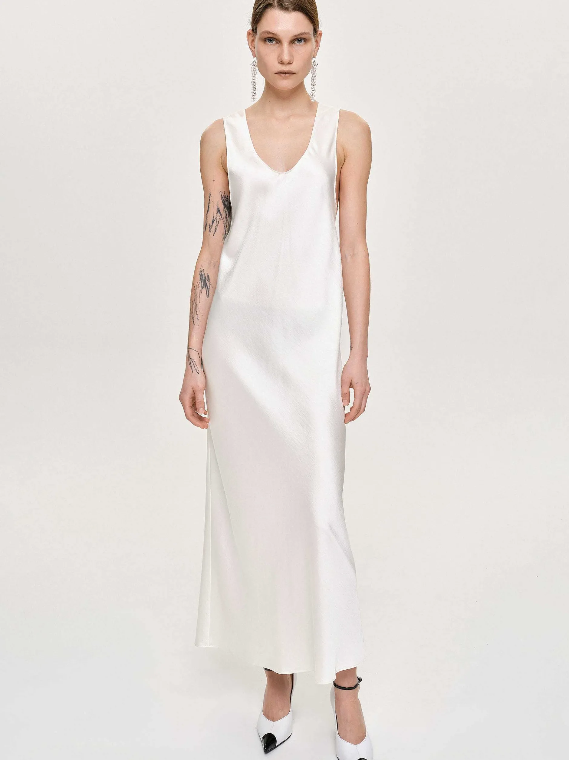 Frauen Source Unknown Zubehör<Satin-Maxikleid, Perle