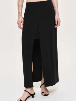 Frauen Source Unknown Kleidung<Schlitz-Maxirock, Schwarz