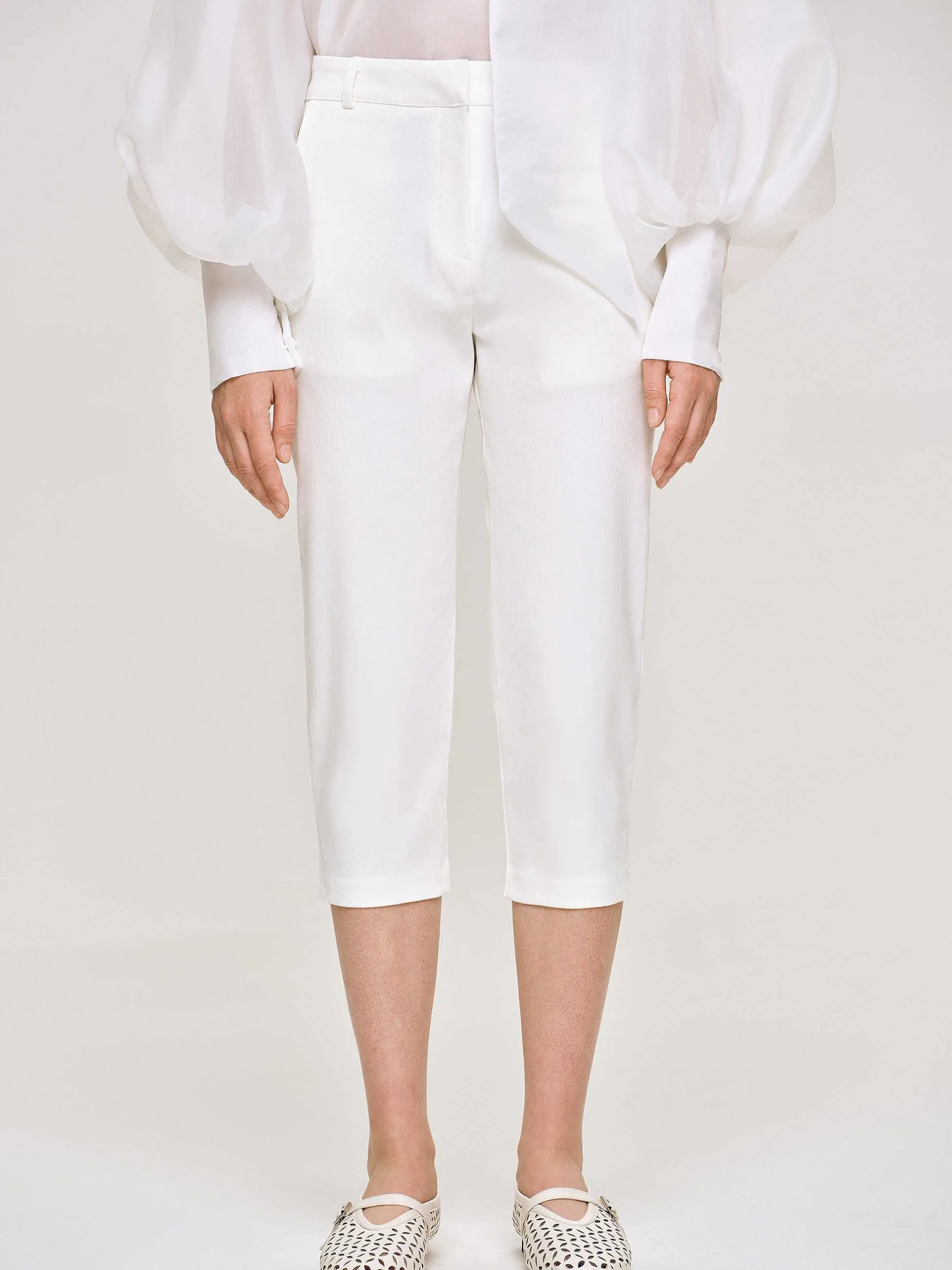 Frauen Source Unknown Kleidung<Schmale Caprihose, Weis