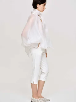 Frauen Source Unknown Kleidung<Schmale Caprihose, Weis