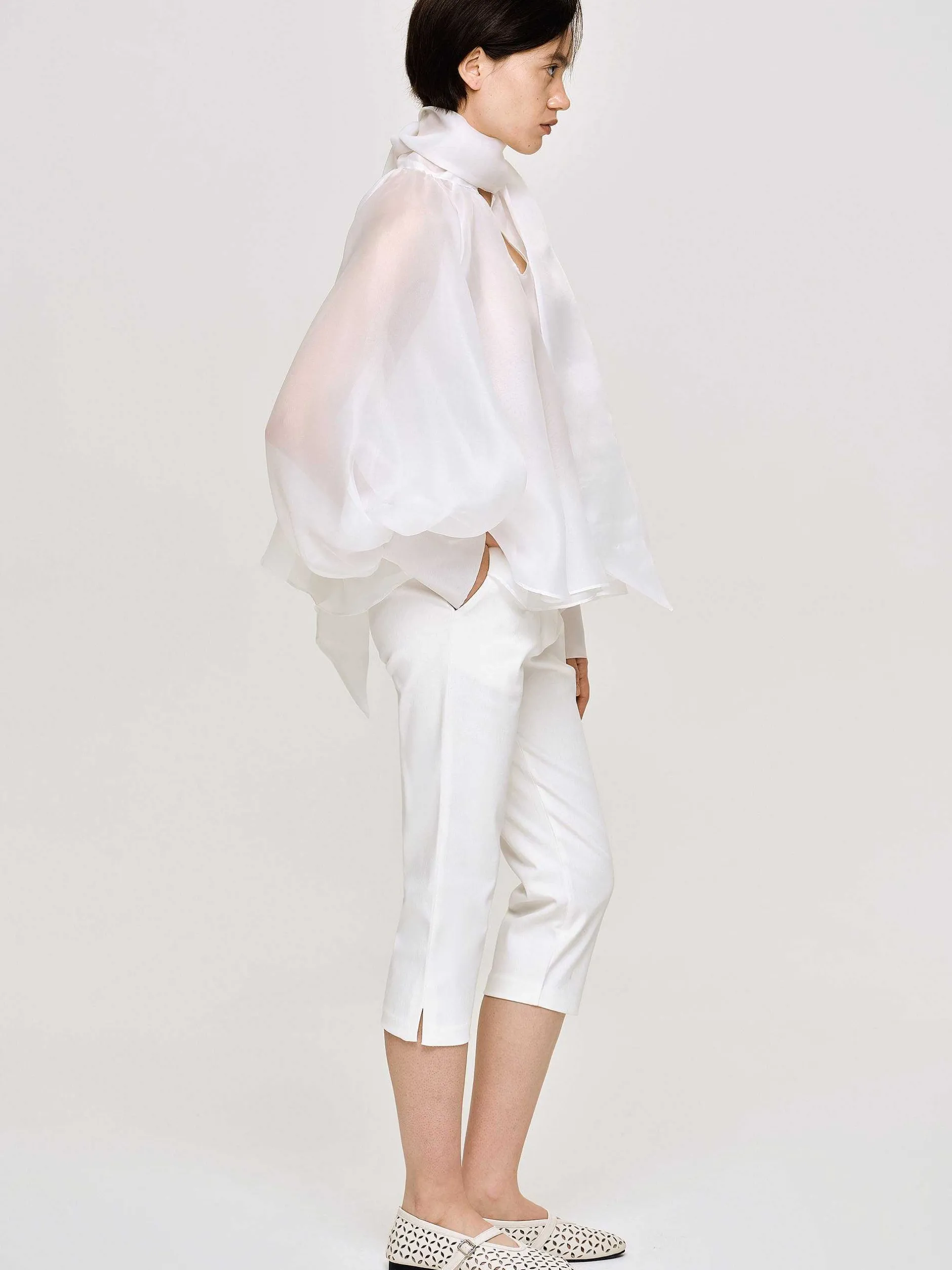 Frauen Source Unknown Kleidung<Schmale Caprihose, Weis