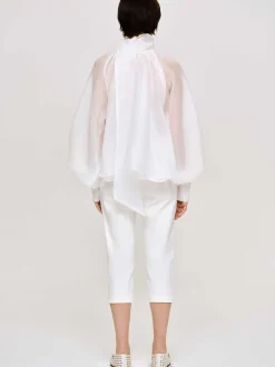 Frauen Source Unknown Kleidung<Schmale Caprihose, Weis