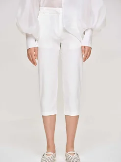 Frauen Source Unknown Unterteile<Schmale Caprihose, Weis