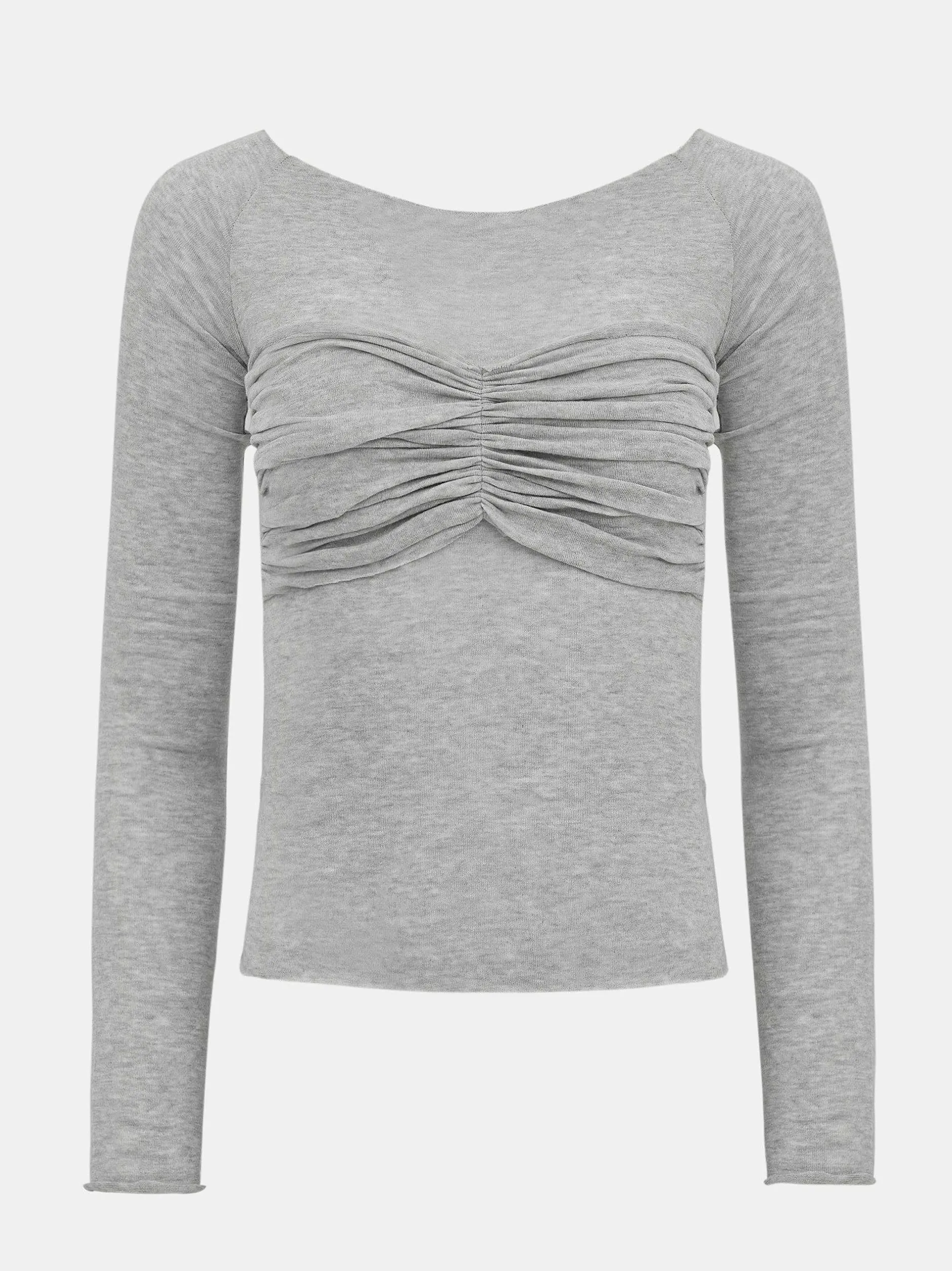 Frauen Source Unknown Oberteile<Schmales Bustier-Jersey-T-Shirt, Nebelgrau