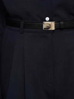 Frauen Source Unknown Koordinaten<Schrage Shorts Mit Hohem Bund, Marineblau
