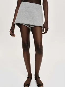 Frauen Source Unknown Kleidung<Segura Sweat Mini Skorts, Gainsboro Melange