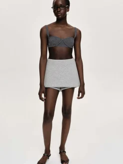 Frauen Source Unknown Kleidung<Segura Sweat Mini Skorts, Gainsboro Melange