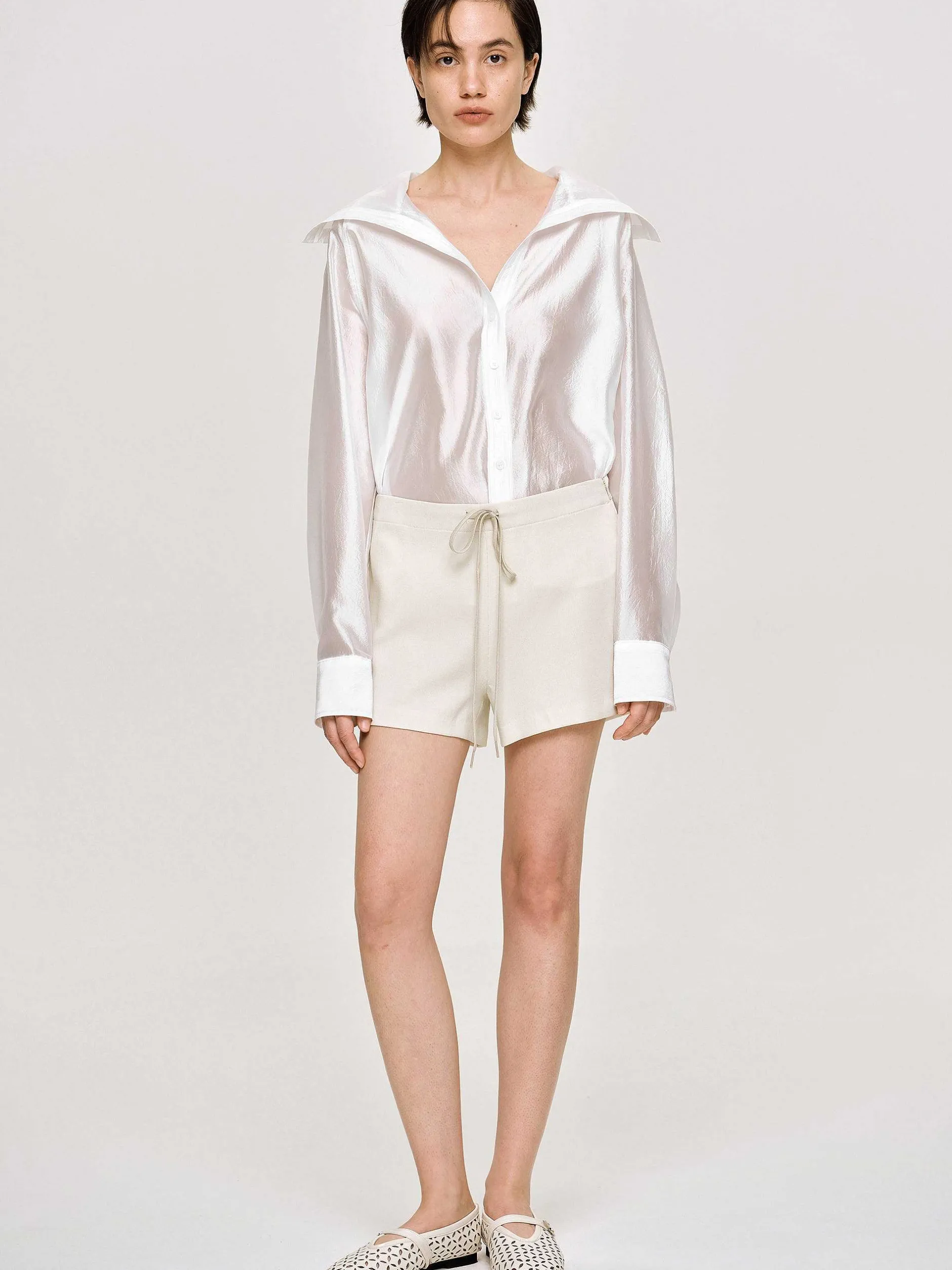 Frauen Source Unknown Unterteile<Shorts Mit Kordelzug, Alabaster