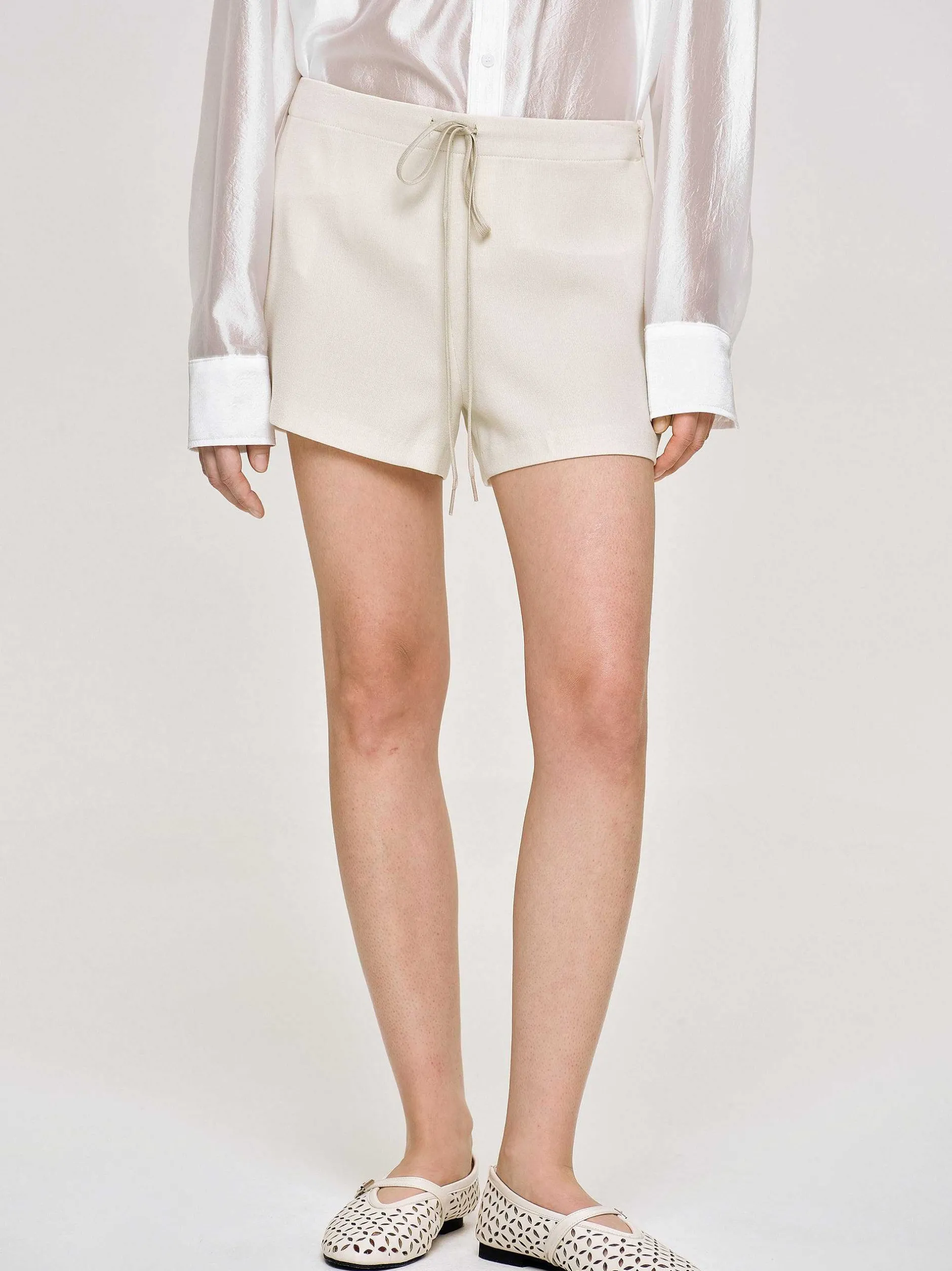 Frauen Source Unknown Unterteile<Shorts Mit Kordelzug, Alabaster