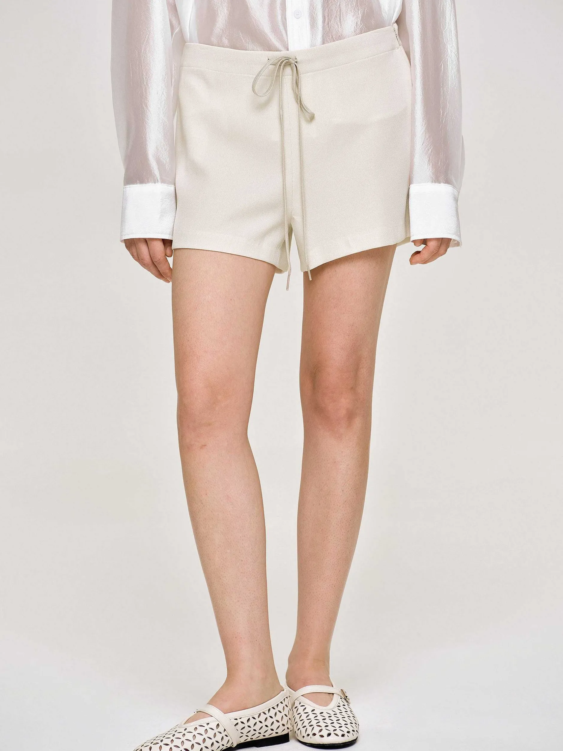 Frauen Source Unknown Kleidung<Shorts Mit Kordelzug, Alabaster