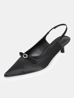 Frauen Source Unknown Schuhe & Taschen<Sifua Slingback-Sandalen Mit Vorderer Schnalle, Schwarz